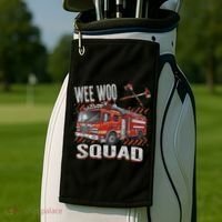 Fire Truck Firefighters Lovers Wee Woo Squad Golf Towel thumb 2
