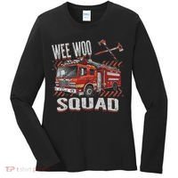 Fire Truck Firefighters Lovers Wee Woo Squad Women's Long Sleeve Shirt thumb 0