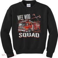 Fire Truck Firefighters Lovers Wee Woo Squad Kids Sweatshirt thumb 0