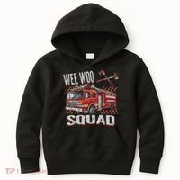Fire Truck Firefighters Lovers Wee Woo Squad Kids Hoodie thumb 0