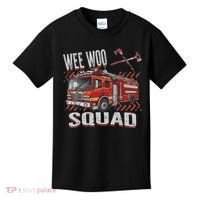 Fire Truck Firefighters Lovers Wee Woo Squad Kids T-Shirt thumb 0