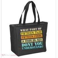 Fifteen Two Fifteen Four A Pair is Six Funny Cribbage Game Tote Bag thumb 2