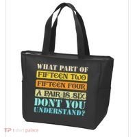 Fifteen Two Fifteen Four A Pair is Six Funny Cribbage Game Tote Bag thumb 3