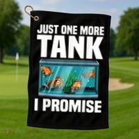 Fish Tank Fishkeeping Golf Towel thumb 1
