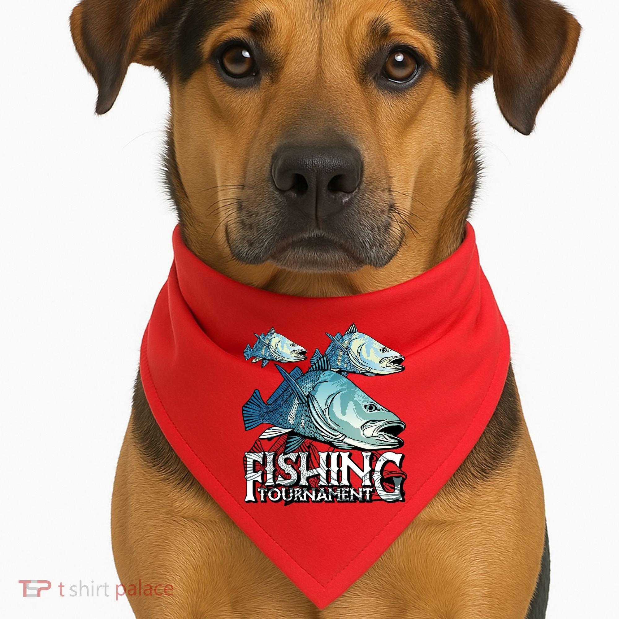 Fishing Tournament USA-Made Doggie Bandana