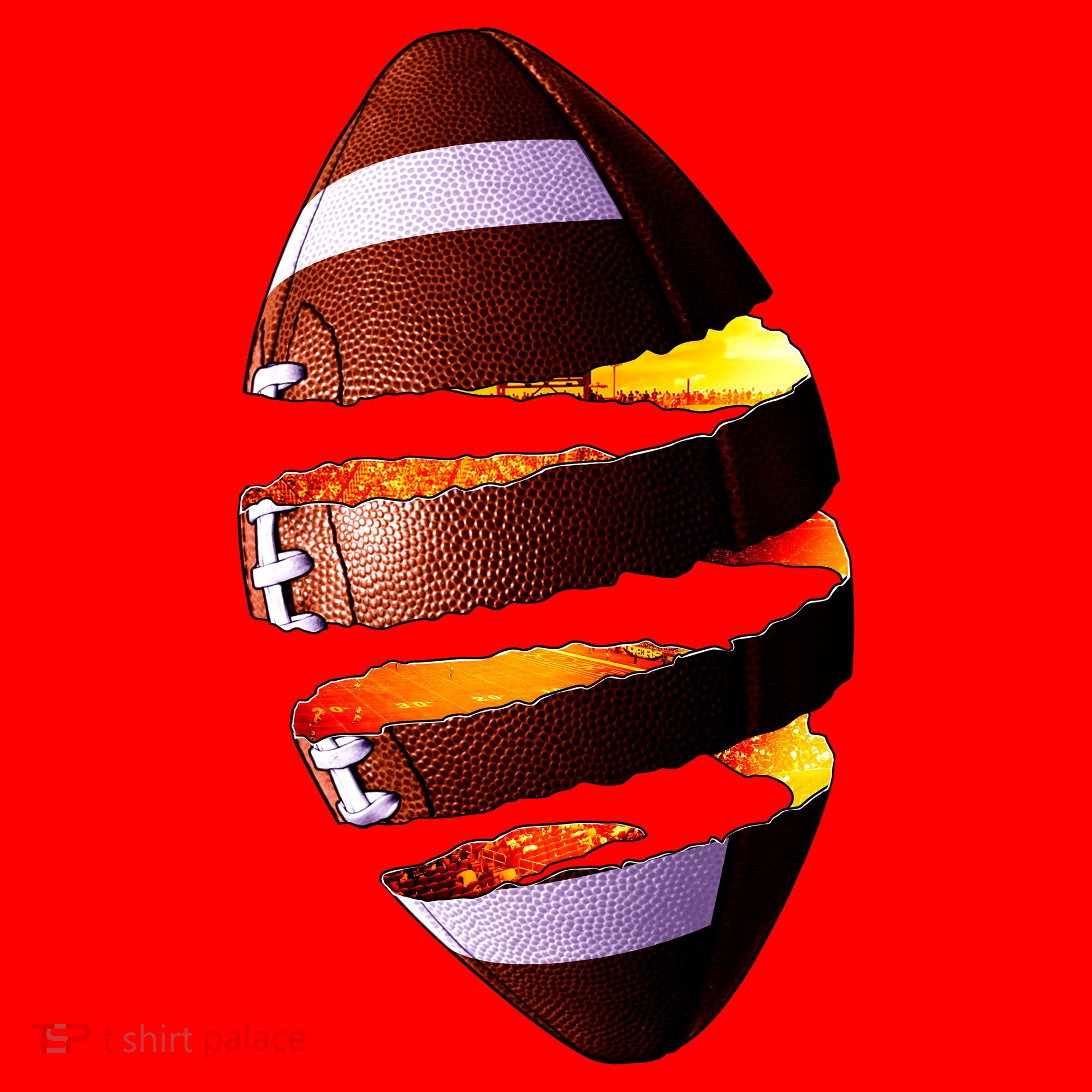 Football Tear Santa Hat