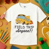 Field Trips Field Trip Anyone Teacher Field Day Kids T-Shirt thumb 3