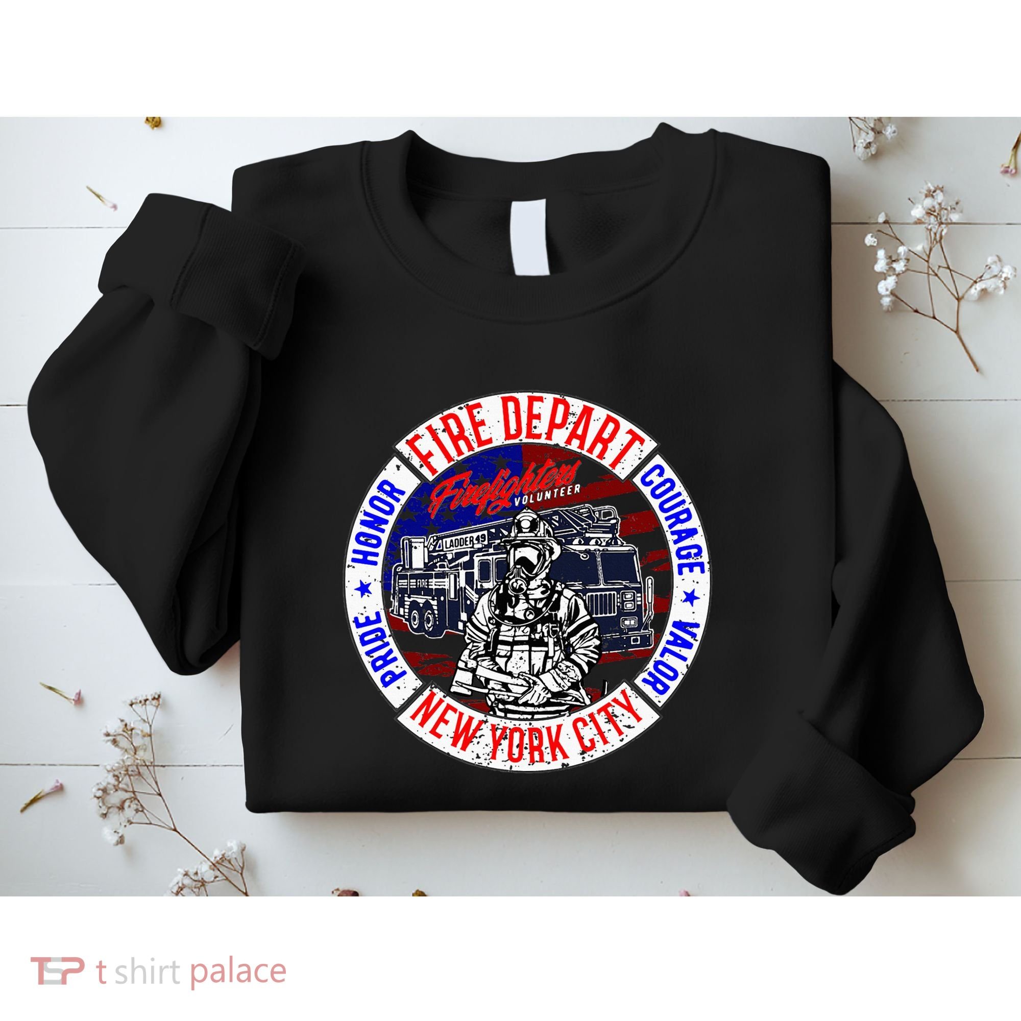 Firefighter Truck Gear Fire Department New York Firefighters Sweatshirt