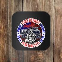 Firefighter Truck Gear Fire Department New York Firefighters Coaster thumb 0