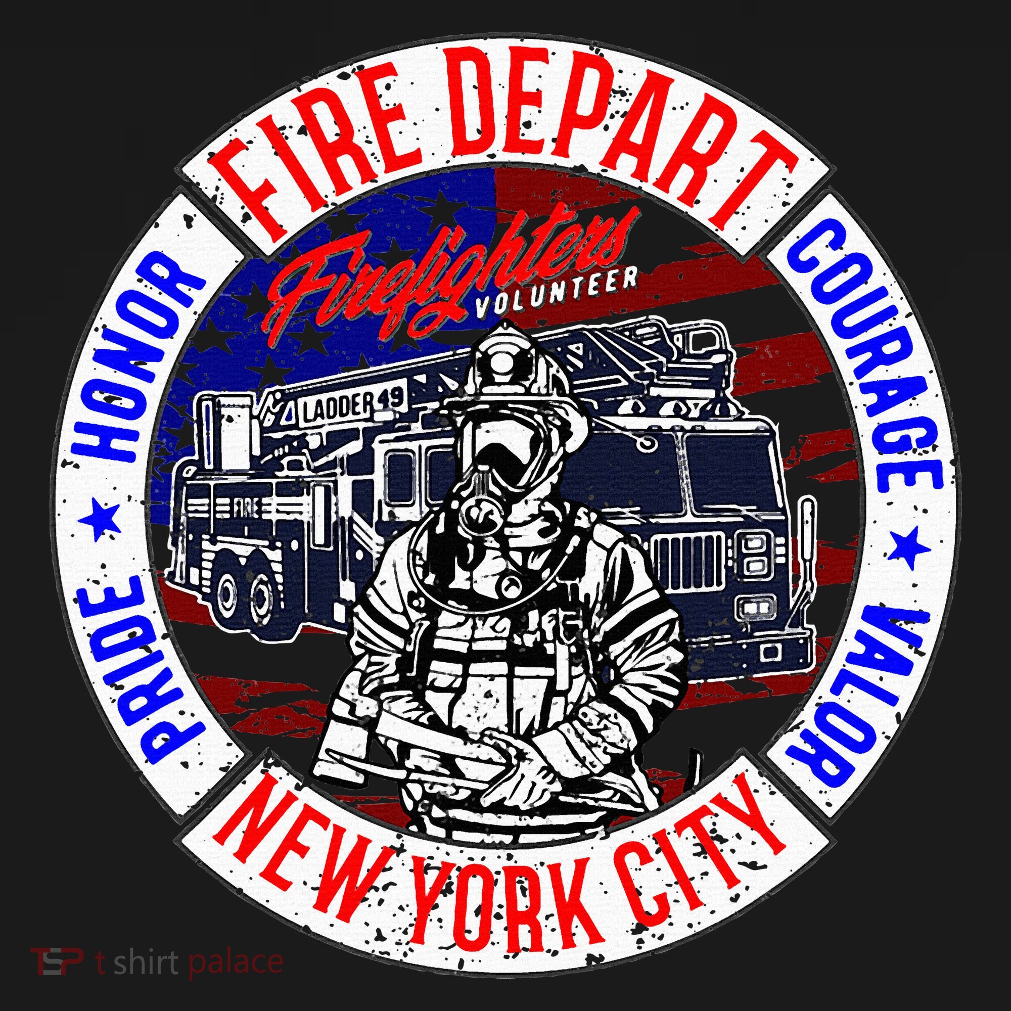 Firefighter Truck Gear Fire Department New York Firefighters Women's Hoodie