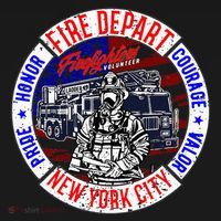 Firefighter Truck Gear Fire Department New York Firefighters Baby Bodysuit thumb 2