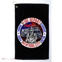 Firefighter Truck Gear Fire Department New York Firefighters Golf Towel thumb 0