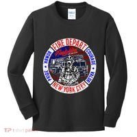 Firefighter Truck Gear Fire Department New York Firefighters Kids Long Sleeve Shirt thumb 0