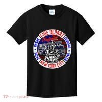 Firefighter Truck Gear Fire Department New York Firefighters Kids T-Shirt thumb 0