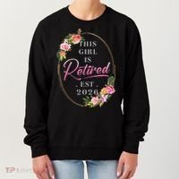 Floral This Girl Is Retired EST 2026  Women's Sweatshirt thumb 0
