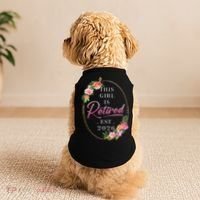 Floral This Girl Is Retired EST 2026  Doggie Tank thumb 2