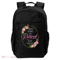 Floral This Girl Is Retired EST 2026  Backpack thumb 0
