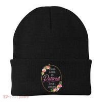 Floral This Girl Is Retired EST 2026  Beanie thumb 0