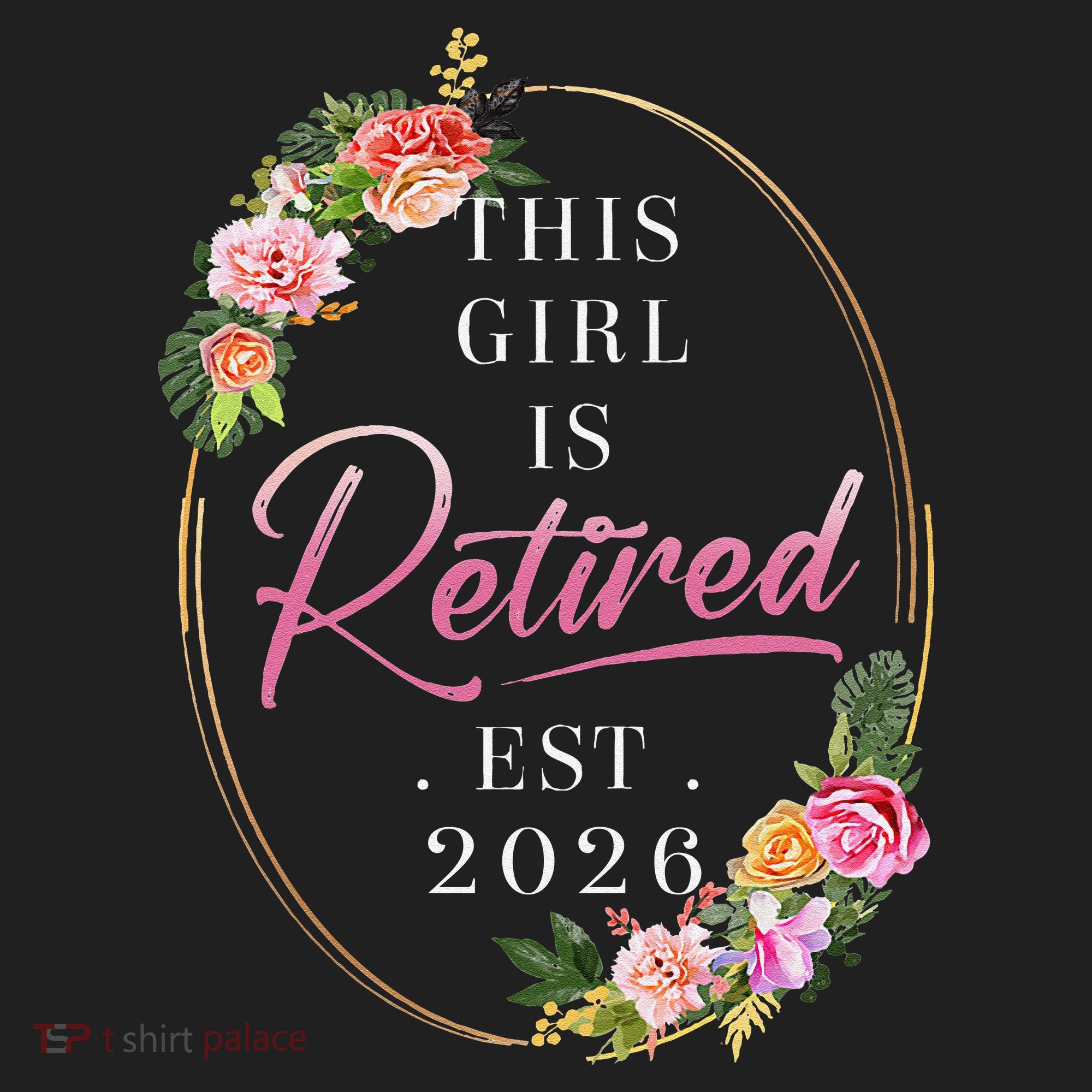 Floral This Girl Is Retired EST 2026  Beanie