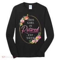 Floral This Girl Is Retired EST 2026  Tall Long Sleeve Shirt thumb 0