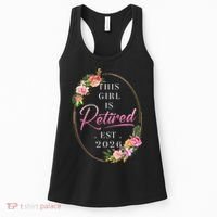 Floral This Girl Is Retired EST 2026  Women's Tank Top thumb 0