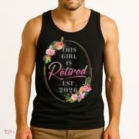 Floral This Girl Is Retired EST 2026  Tank Top thumb 3