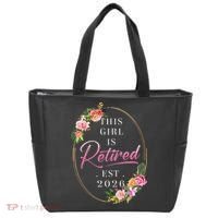 Floral This Girl Is Retired EST 2026  Tote Bag thumb 0
