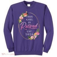 Floral This Girl Is Retired EST 2026  Sweatshirt thumb 0