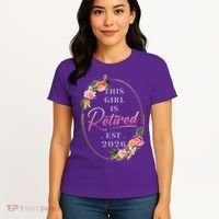 Floral This Girl Is Retired EST 2026  Women's T-Shirt thumb 4