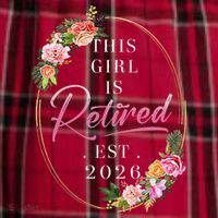 Floral This Girl Is Retired EST 2026  Men's Flannel Plaid Pajama Pants thumb 2