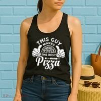 Funny This Guy Makes The Best Pizza Pizzaholics Women's Tank Top thumb 2