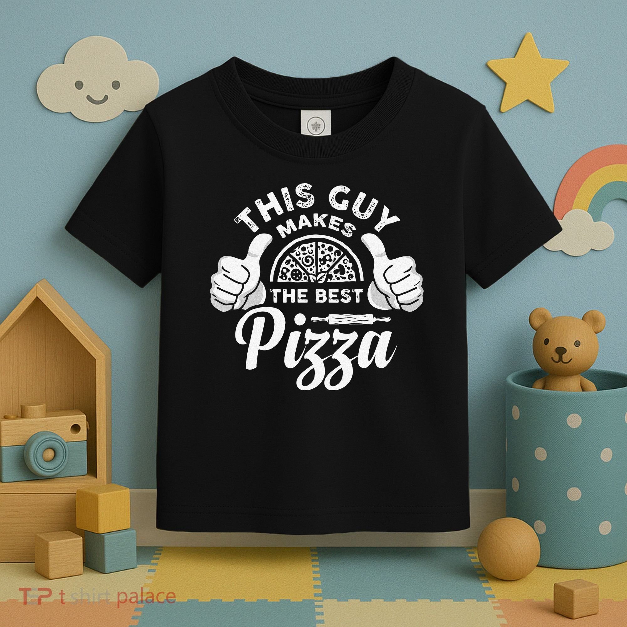 Funny This Guy Makes The Best Pizza Pizzaholics Toddler T-Shirt