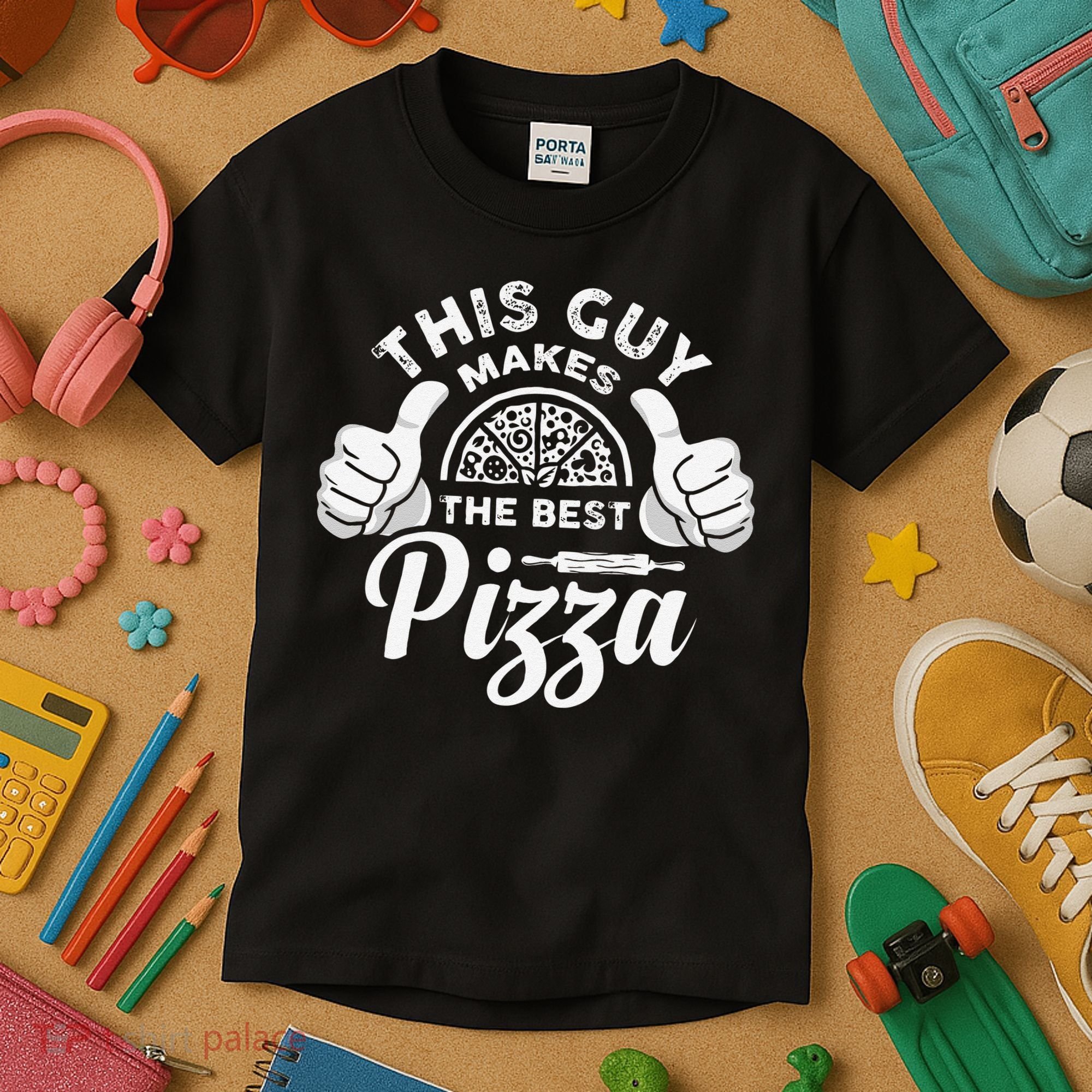 Funny This Guy Makes The Best Pizza Pizzaholics Kids T-Shirt