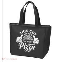 Funny This Guy Makes The Best Pizza Pizzaholics Tote Bag thumb 3