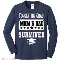 Forget The Grad Mom And Dad Survived Graduation Family Kids Long Sleeve Shirt thumb 0