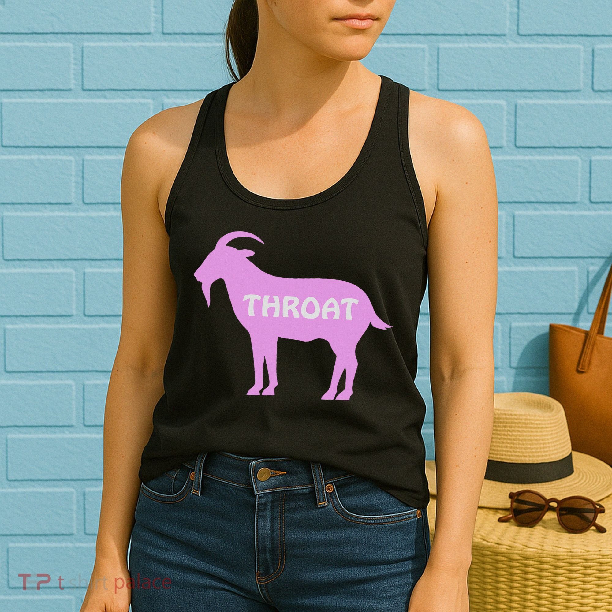 Funny Throat Goat Adult Humor Costume Women's Tank Top