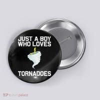 Funny Tornado Gift For Kids Hurricane Weather Chaser Button thumb 0