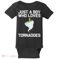 Funny Tornado Gift For Kids Hurricane Weather Chaser Baby Bodysuit thumb 0