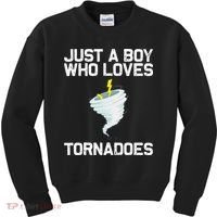 Funny Tornado Gift For Kids Hurricane Weather Chaser Kids Sweatshirt thumb 0