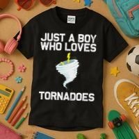 Funny Tornado Gift For Kids Hurricane Weather Chaser Kids T-Shirt thumb 3