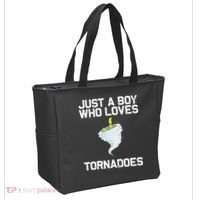 Funny Tornado Gift For Kids Hurricane Weather Chaser Tote Bag thumb 2