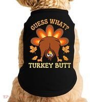 Funny Thanksgiving Guess What Turkey Butt Doggie Tank thumb 0