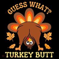 Funny Thanksgiving Guess What Turkey Butt Ornament thumb 1