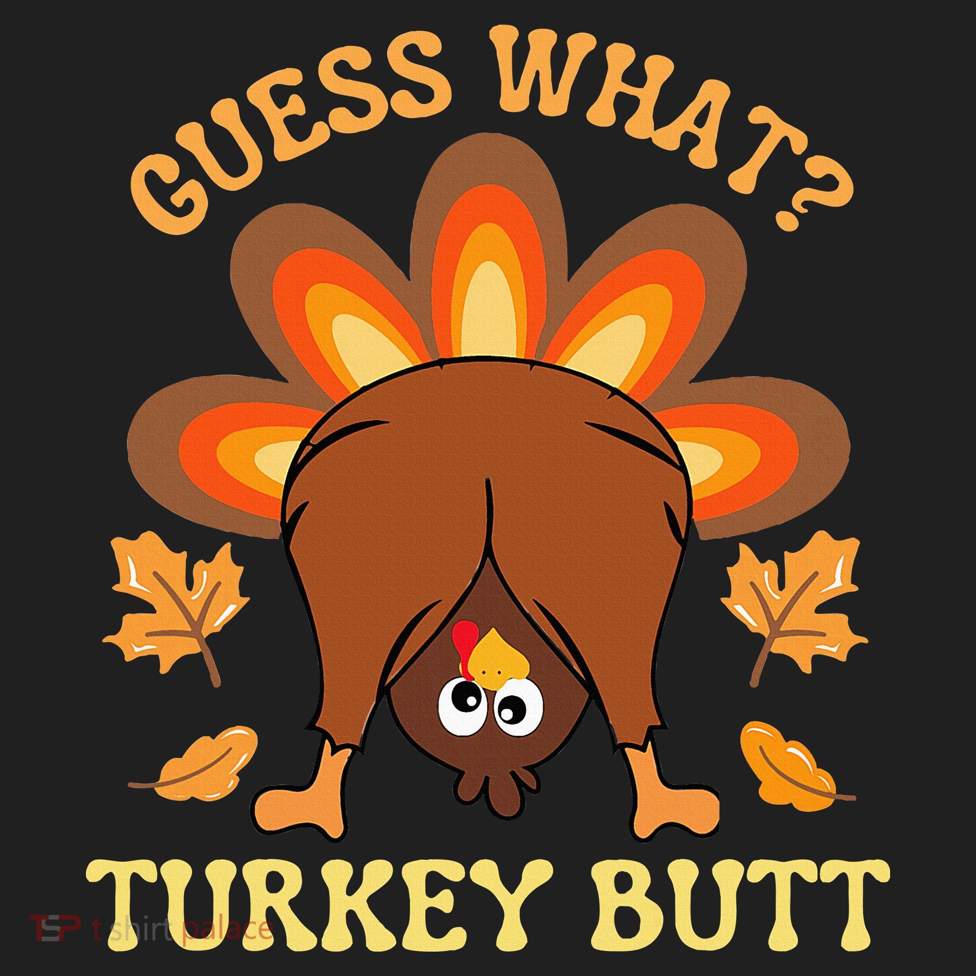Funny Thanksgiving Guess What Turkey Butt Golf Towel