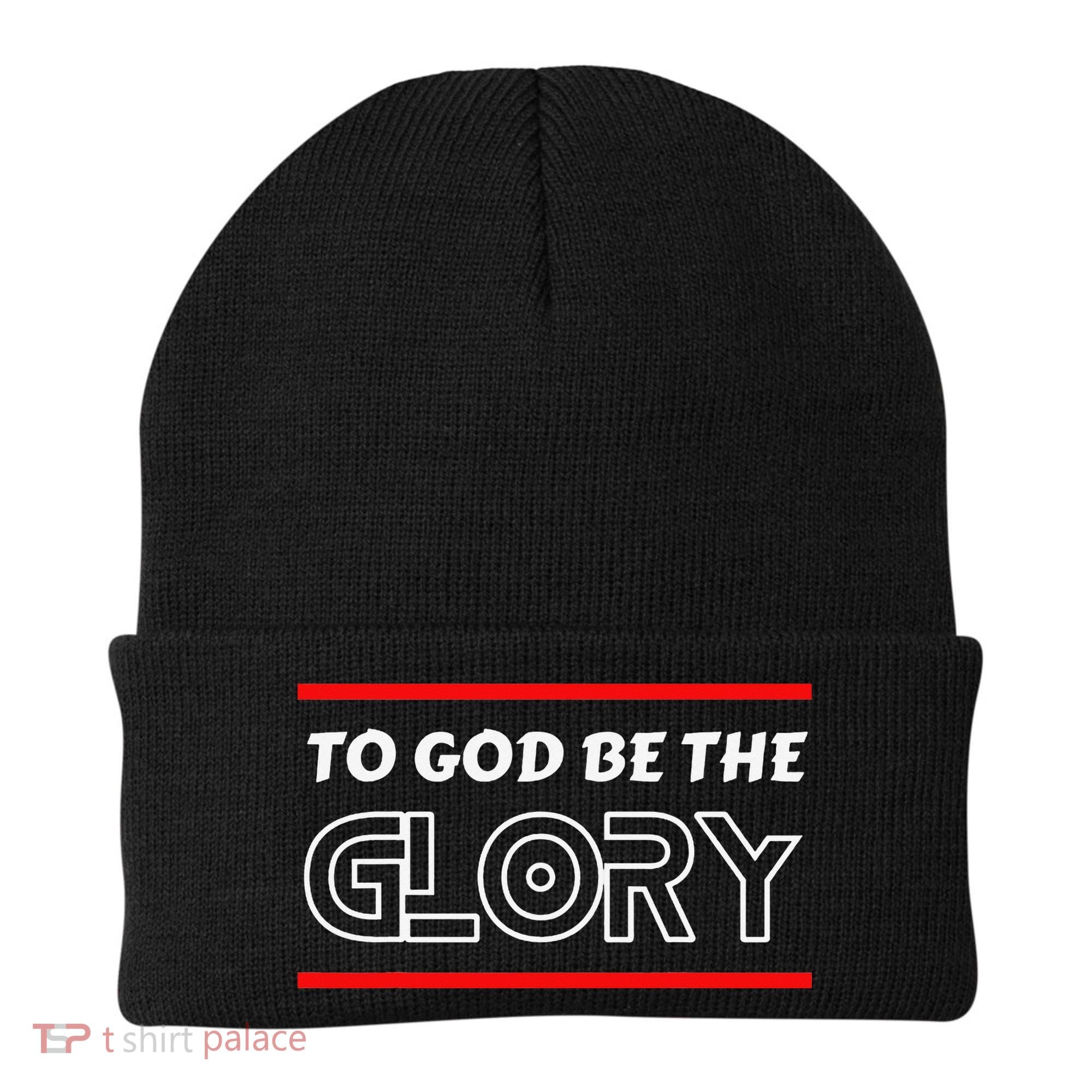 Funny To God Be The Glory - Jesus Christian Typography Beanie