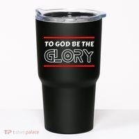 Funny To God Be The Glory - Jesus Christian Typography Tumbler thumb 0