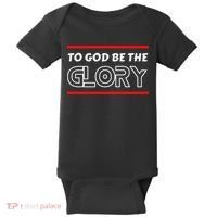 Funny To God Be The Glory - Jesus Christian Typography Baby Bodysuit thumb 0