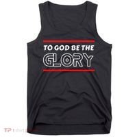 Funny To God Be The Glory - Jesus Christian Typography Tank Top thumb 0