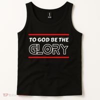 Funny To God Be The Glory - Jesus Christian Typography Tank Top thumb 2