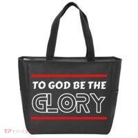Funny To God Be The Glory - Jesus Christian Typography Tote Bag thumb 0
